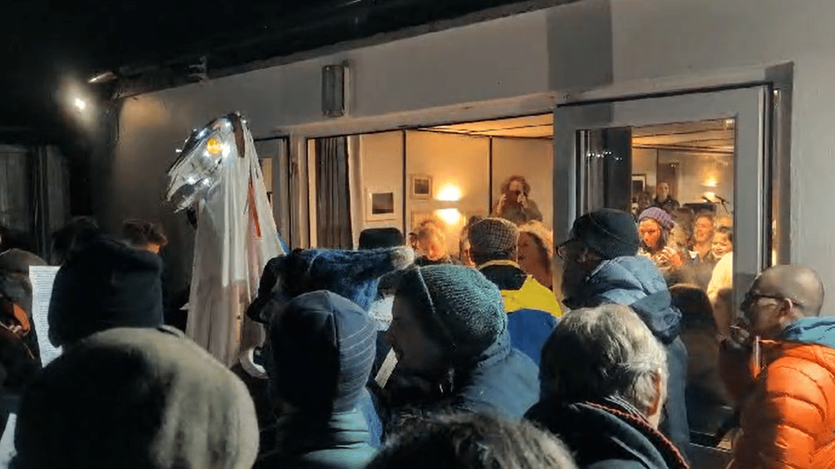 Skeletal horsehead Mari Lwyd returns with rhymes across mid Wales